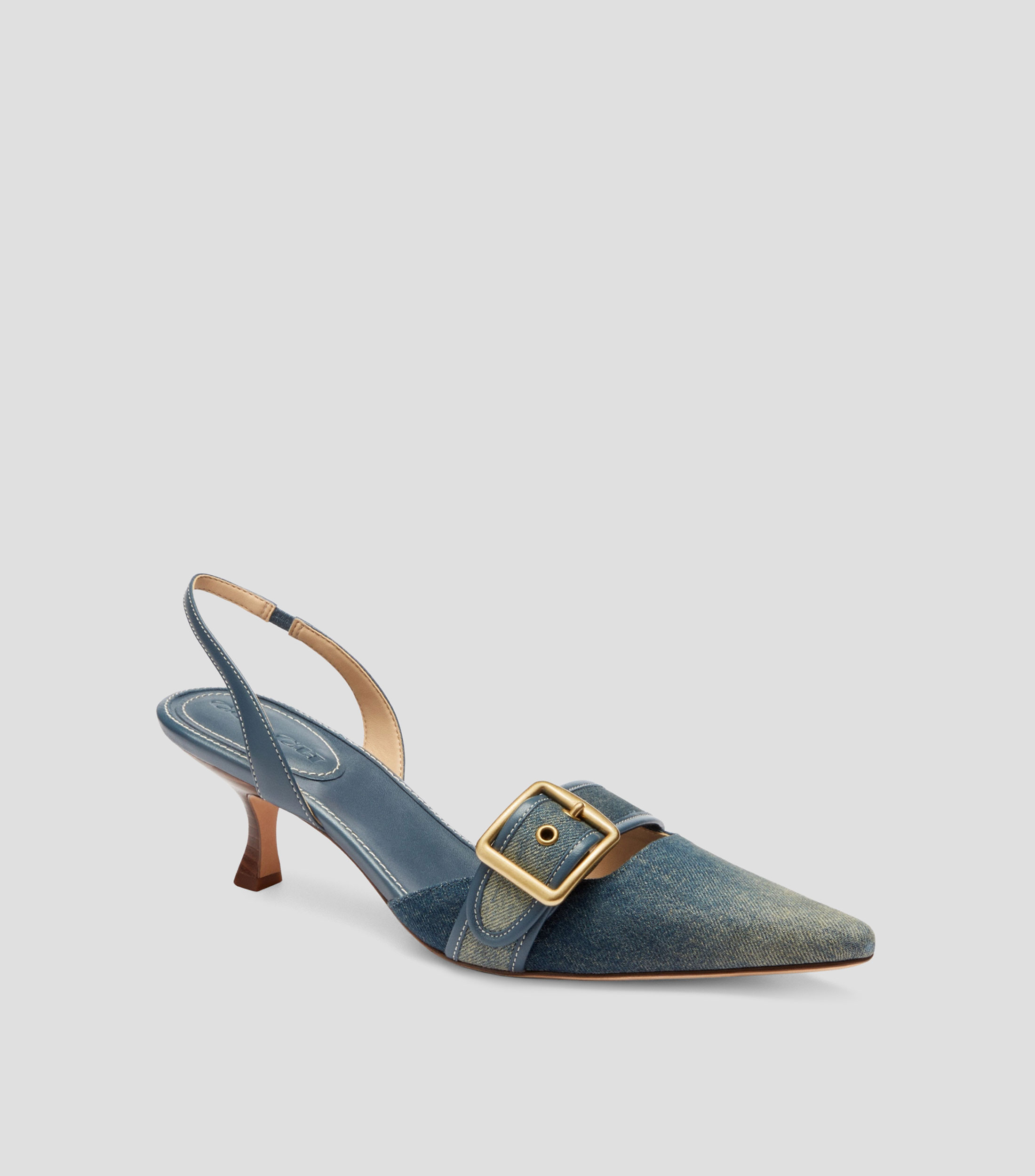 Zapatillas slingback Margot tacón medio de aguja Mujer